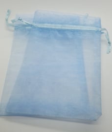 Organza zakje lichtblauw 15x10 cm