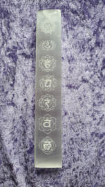 Seleniet - Satijnspaat oplaadplaat chakra  20 cm