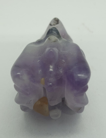 Mini Draken Schedel Amethyst kwarts ca. 3,5 cm