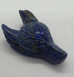 Wolfkop hanger Lapis Lazuli 2