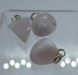 Chalcedone roze hangertje