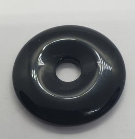 Obsidiaan donut ca. Ø 30 mm