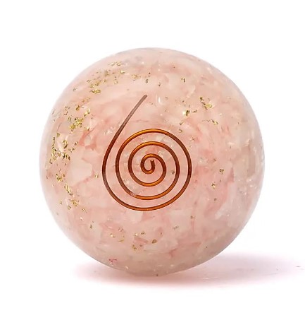 Orgonite Bol Rozekwarts - Hart
