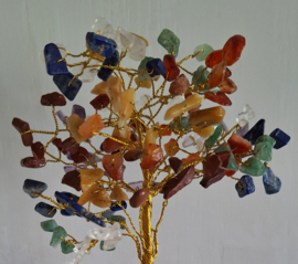 Chakra Edelsteenboom op houten voet