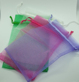 Organza zakje per 4 stuks -  15x10 cm