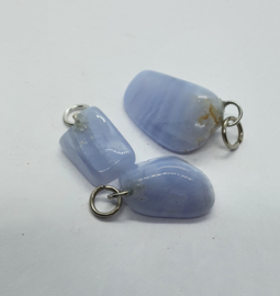 Chalcedone blauw hangertje