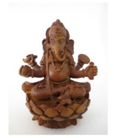 Ganesha bruin op lotus