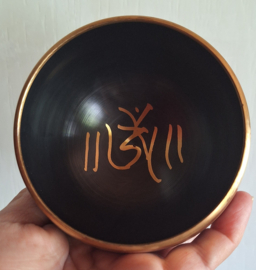 Klankschaal zwart/goud - 10 cm