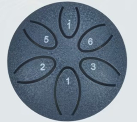 Tongdrum Donkerblauw - 6 tonen