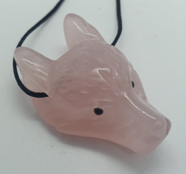 Wolf hanger Rozekwarts