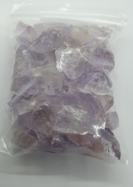 Set - Abalone schelp met Amethyst ruw
