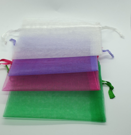 Organza zakje per 4 stuks -  15x10 cm