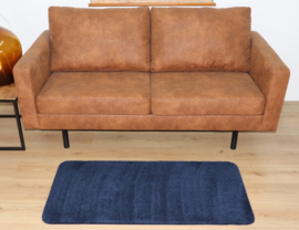 Wastafelmat - Badkamermat Soft marine blauw 60cm x 140cm antislip