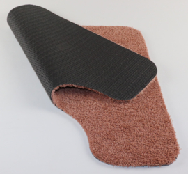 WC mat Soft zalm oud roze 50x60 antislip met uitsparing 21cm