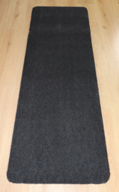 Badkamermat / loper Soft zwart antraciet 60cm x 180cm antislip