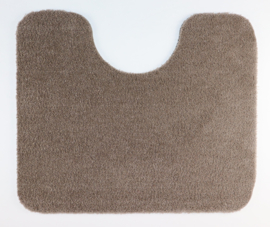 WC mat Soft beige taupe 50x60 antislip met uitsparing 21cm