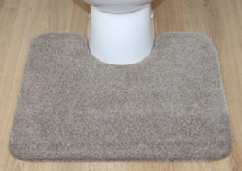 WC mat Soft beige taupe 50x60 antislip met uitsparing 21cm