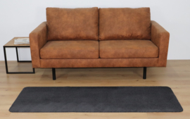 Badkamermat - wastafelmat - loper - Soft - zwart - antraciet - 60x220 - antislip