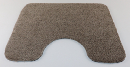 WC mat Soft beige taupe 50x60 antislip met uitsparing 21cm