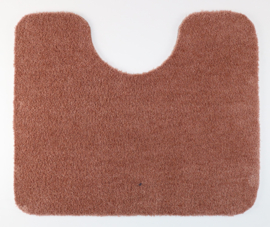 WC mat Soft zalm oud roze 50x60 antislip met uitsparing 21cm