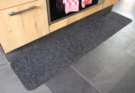 Keukenmat - loper - Heavy Duty - zwart - antraciet - 40x180cm - antislip