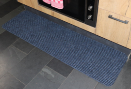 Keukenmat - loper - Heavy Duty - blauw - 40x180cm - antislip