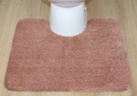WC mat Soft zalm oud roze 50x60 antislip met uitsparing 21cm