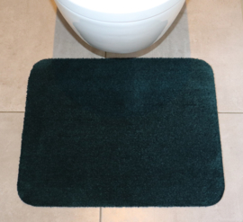 Badkamermat - WCmat - Hangend - toiletmat - Soft - donker groen - 50x60cm - antislip