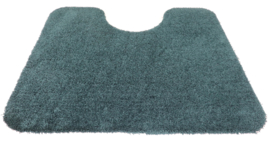 Maatwerk: WC mat Soft donker groen 55cm breed x60cm antislip met uitsparing 21cm