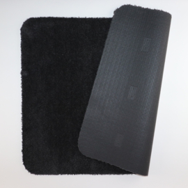 Badmat Soft zwart antraciet 60cm x 70cm antislip