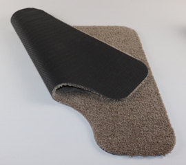 WC mat Soft beige taupe 50x60 antislip met uitsparing 21cm