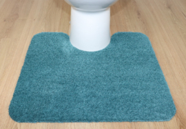 WC mat Soft blauw groen 50x60 antislip met uitsparing 21cm