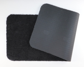 Wastafelmat - Badkamermat Soft zwart antraciet 40cm x 100cm antislip