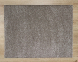 Bedmat Soft beige taupe 80x100cm antislip met rechte hoek