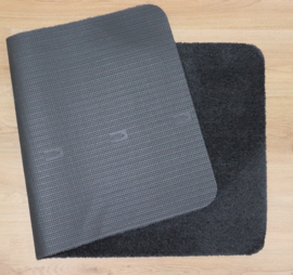 Wastafelmat - Badkamermat Soft zwart antraciet 60cm x 120cm antislip