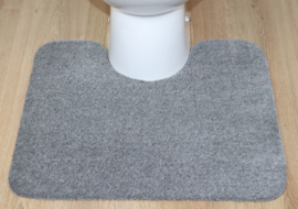 WC mat soft grijs 50x60 antislip met uitsparing 21cm