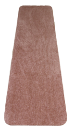 Badkamermat / loper Soft zalm oud roze 50cm x 180cm antislip