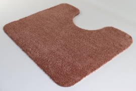 WC mat Soft zalm oud roze 50x60 antislip met uitsparing 21cm