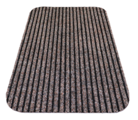 Heavy duty ribbel bruin beige taupe 39,5x60cm antislip