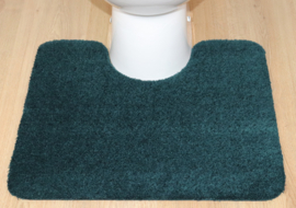 Maatwerk: WC mat Soft donker groen 55cm breed x60cm antislip met uitsparing 21cm