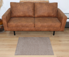 Mat Soft beige taupe 70x100cm antislip uitwasbaar rechte hoek