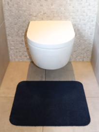 Badkamermat - WCmat - Hangend - toiletmat - Soft - donker groen - 50x60cm - antislip
