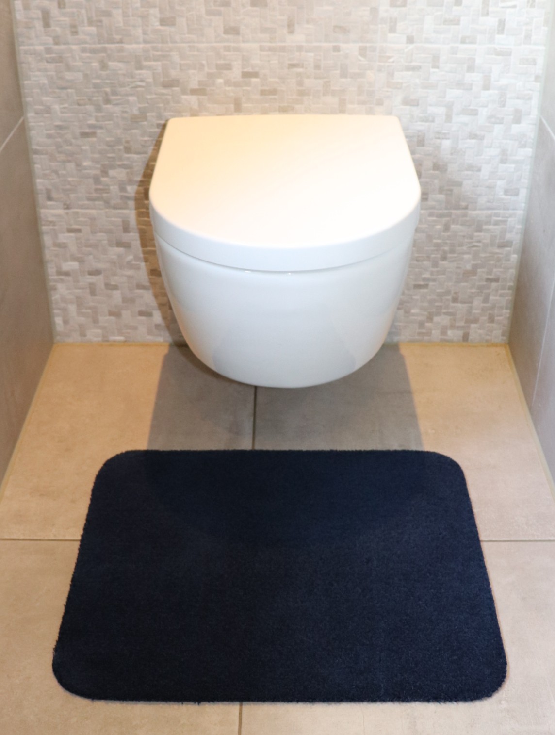Badkamermat - WC mat - Hangend toiletmat - Soft - donker groen - 50x60cm - antislip