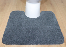 WC mat Soft donker grijs 50x60 met uitsparing 21cm