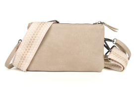 Schoudertasje/crossbody taupe Castel