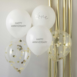 Ballonnen set Happy Anniversary