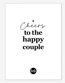 Fles etiket | Cheers to the happy couple