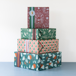 Inpakpapier | Xmas Vintage Red