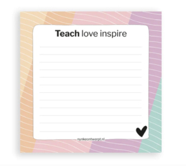 Notitieblok | Teach love inspire
