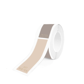 Sticker | Duo label beige/ taupe met goudfolie